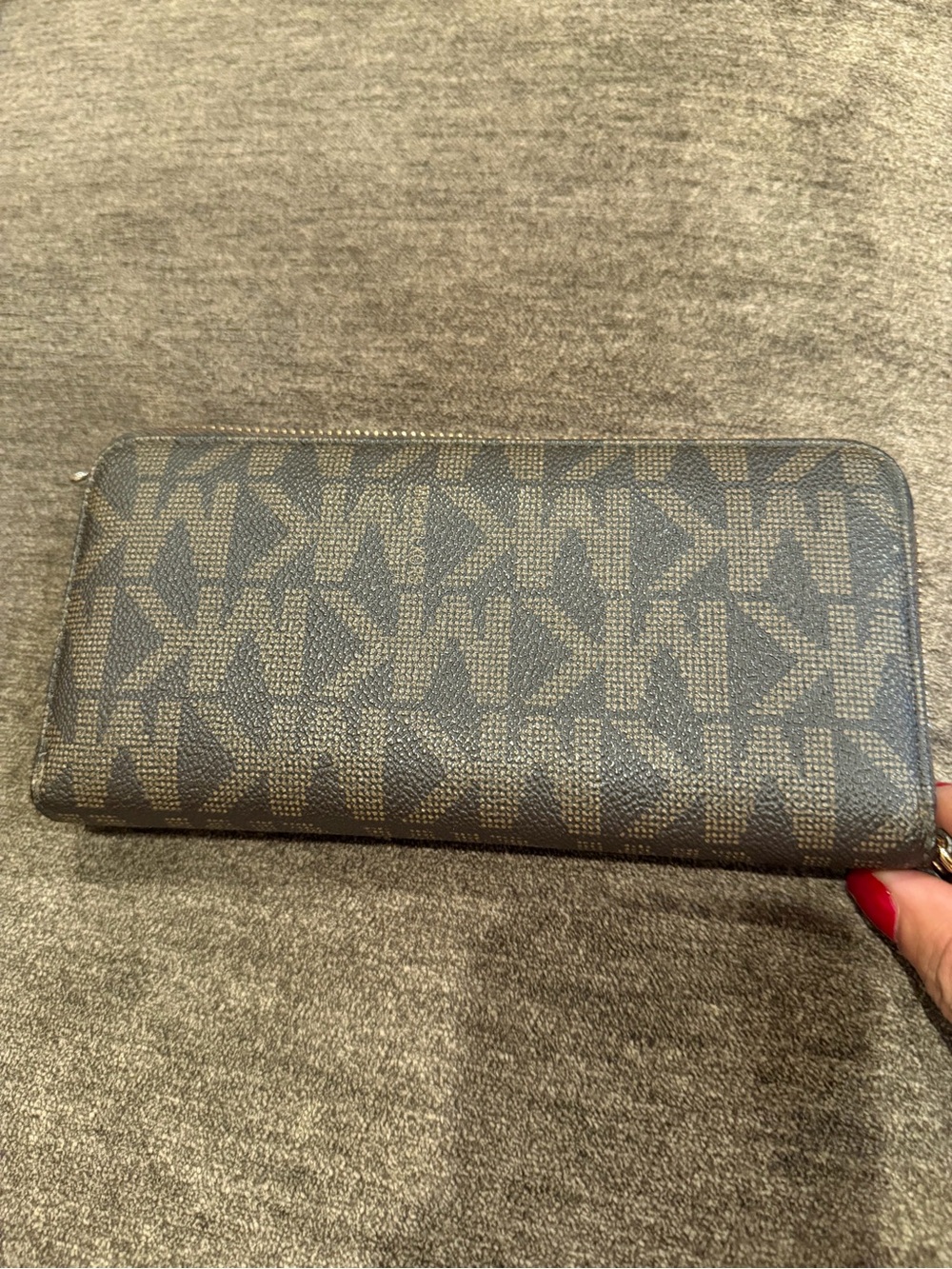 Michael Kors Brown Logo Wristlet with Gold Plate - Picture 3 of 5
